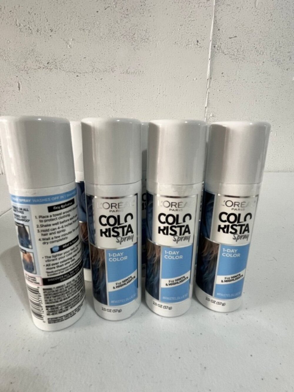 NEW! Lot of 7 Loreal Colorista Temporary Color Spray BLUE